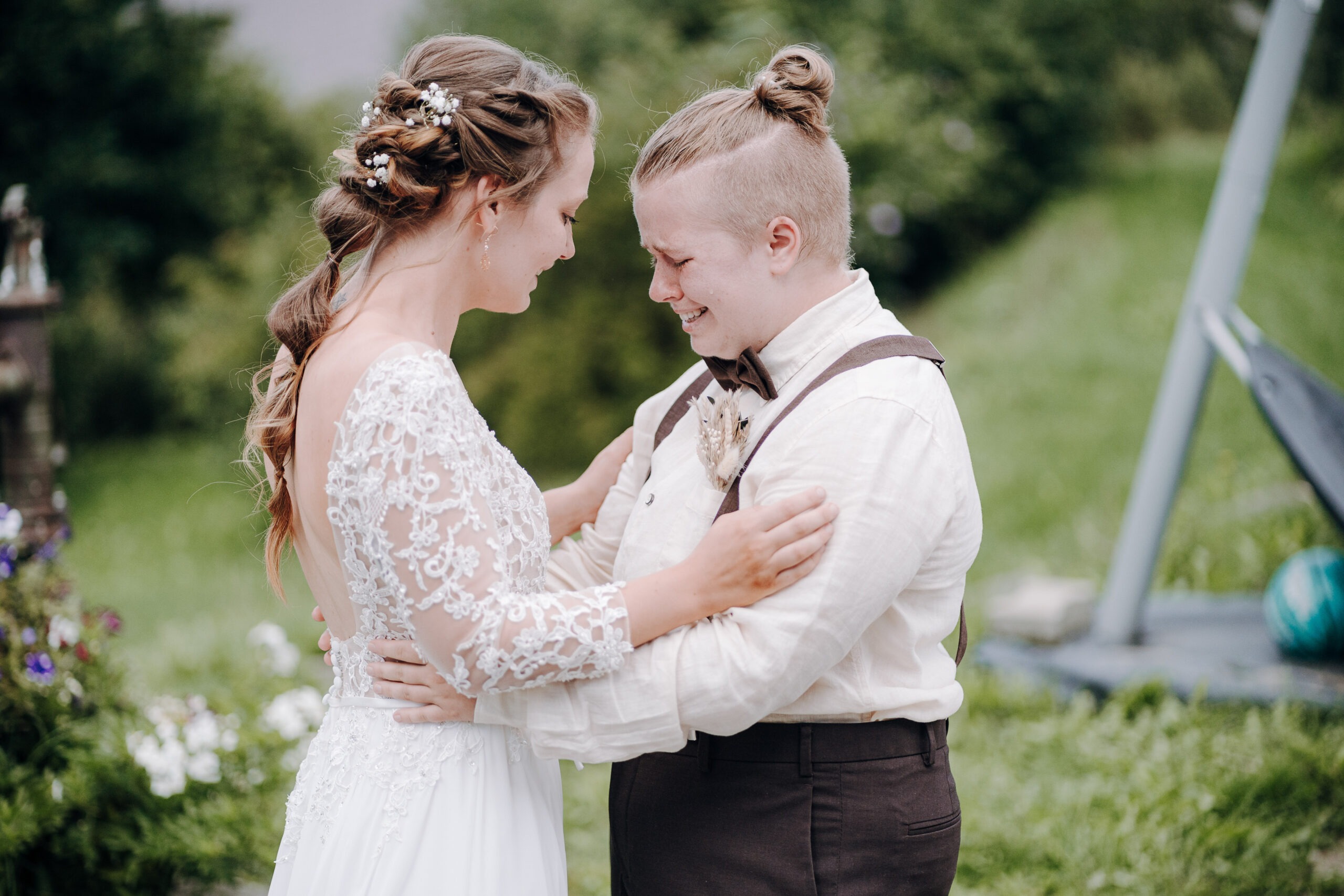 Tränen vor der Trauung First Look